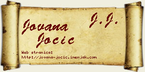 Jovana Jocić vizit kartica